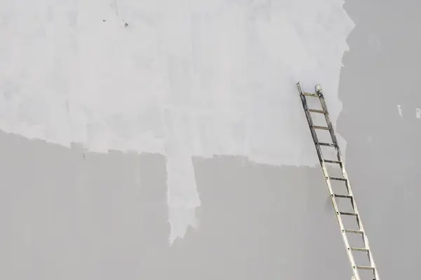 Exterior painting in Fort Wayne: ladder against a freshly primed wall
